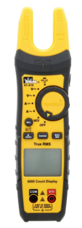IDEAL 200A AC/DC TRMS Split Jaw Meter, TightSight, w/ Flashlight & NCVT front view