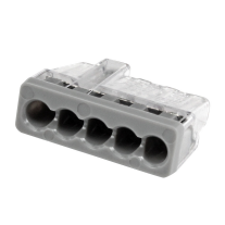 In-Sure® Push-In Wire Connectors, Model 87 5-Port Grey, Jar of 200