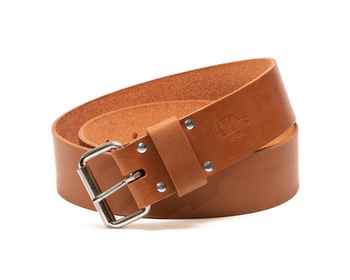 Buckle Belt 2" x 48", Premium Tan Leather