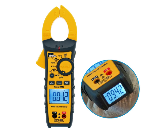 600A AC/DC TRMS Clamp Meter, TightSight, w/Flashlight, NCVT & Te