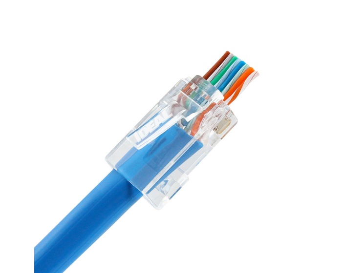 CAT6 Feed-Thru RJ45 Connectors (100/BG)