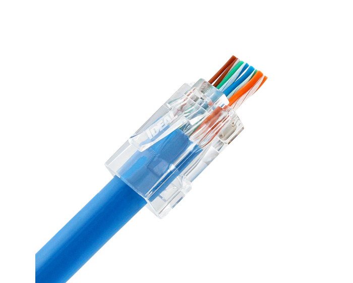 CAT6a/6 Feed-Thru RJ45 Connectors Large Diameter (50/JR)