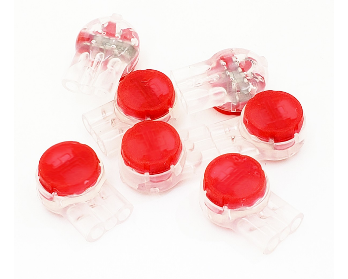 IDC 3-wire UR2 red butt splice jellybean connectors - IDEAL Euro