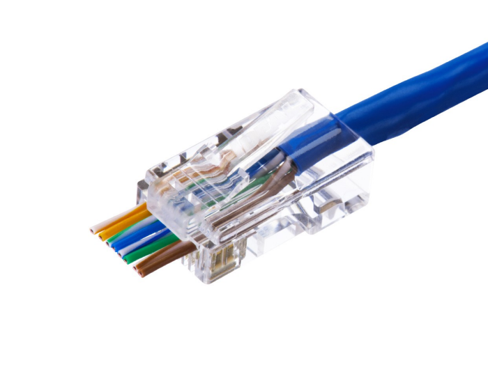 Cat 5e feed-thru (feed through) modular plug IDEAL Europe-EMEA