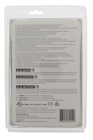 61-347 back packaging IDEAL Multimeter