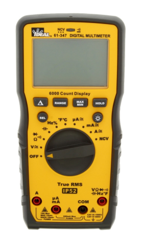61-347 front view IDEAL Multimeter